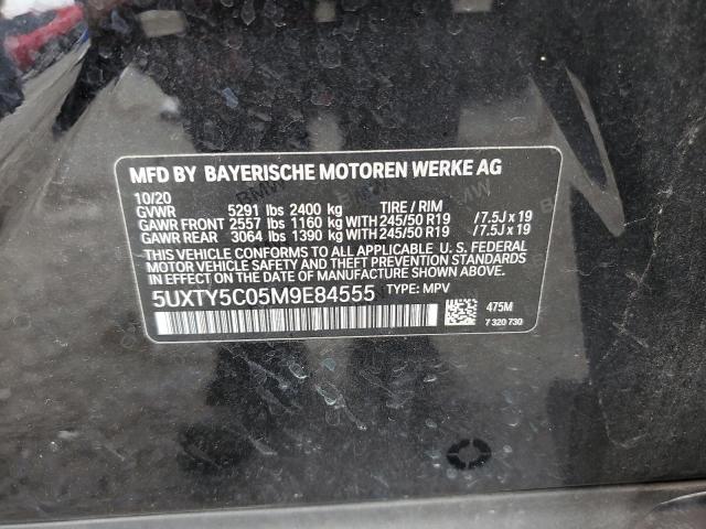 2021 BMW X3 XDRIVE3 5UXTY5C05M9E84555