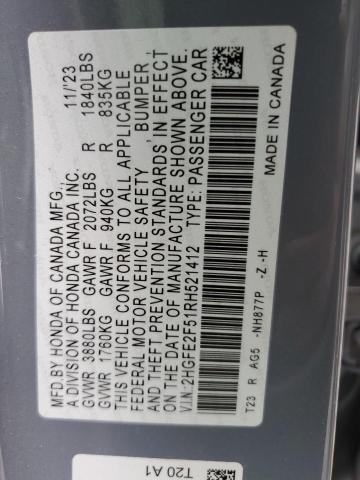 2024 HONDA CIVIC SPORT - 2HGFE2F51RH521412