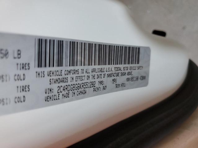 2019 DODGE GRAND CARA 2C4RDGBG6KR551282