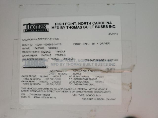 2011 THOMAS SAF-T-LINER HDX #3260376592