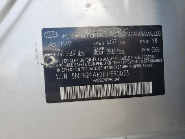 2017 HYUNDAI SONATA SE 5NPE24AF2HH590033