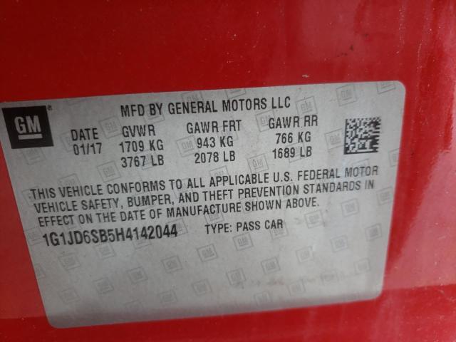 2017 CHEVROLET SONIC LT 1G1JD6SB5H4142044