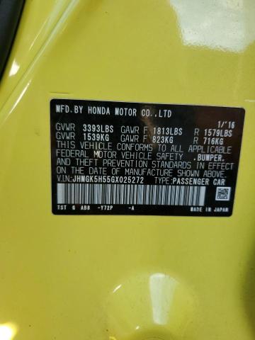 2016 HONDA FIT LX JHMGK5H55GX025272