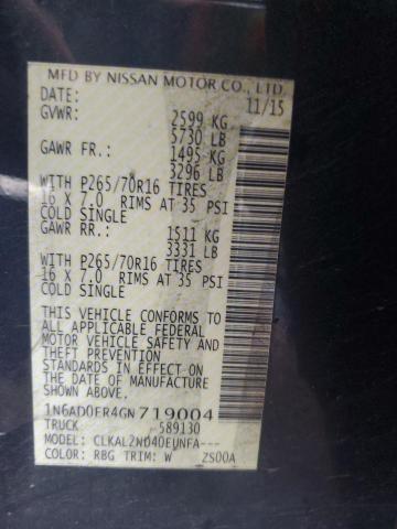 2016 NISSAN FRONTIER S - 1N6AD0ER4GN719004