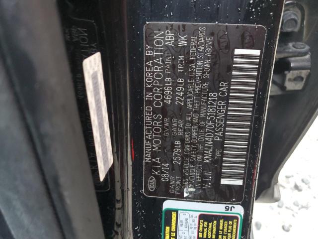 2015 KIA CADENZA PR KNALN4D70F5181218