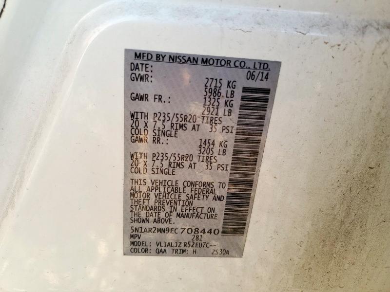 2014 NISSAN PATHFINDER - 5N1AR2MN9EC708440