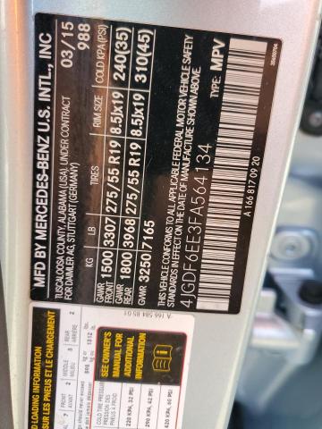 2015 MERCEDES-BENZ GL 450 4MA 4JGDF6EE3FA564134