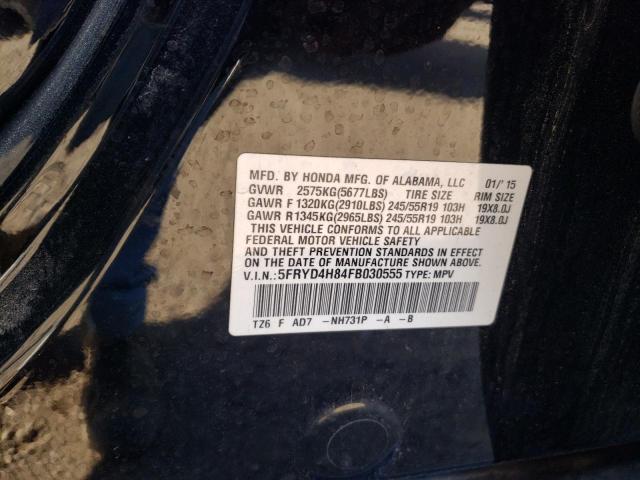 2015 ACURA MDX ADVANC 5FRYD4H84FB030555