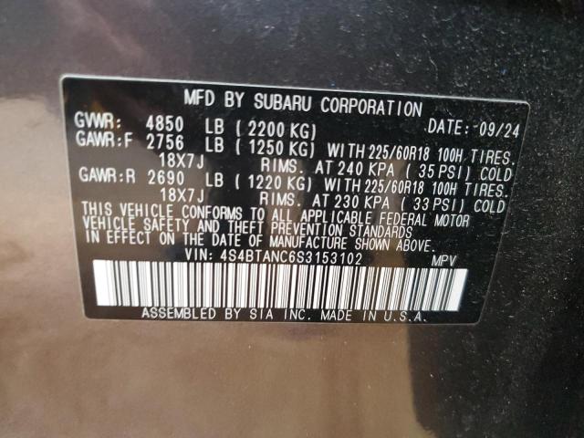 2025 SUBARU OUTBACK LI 4S4BTANC6S3153102