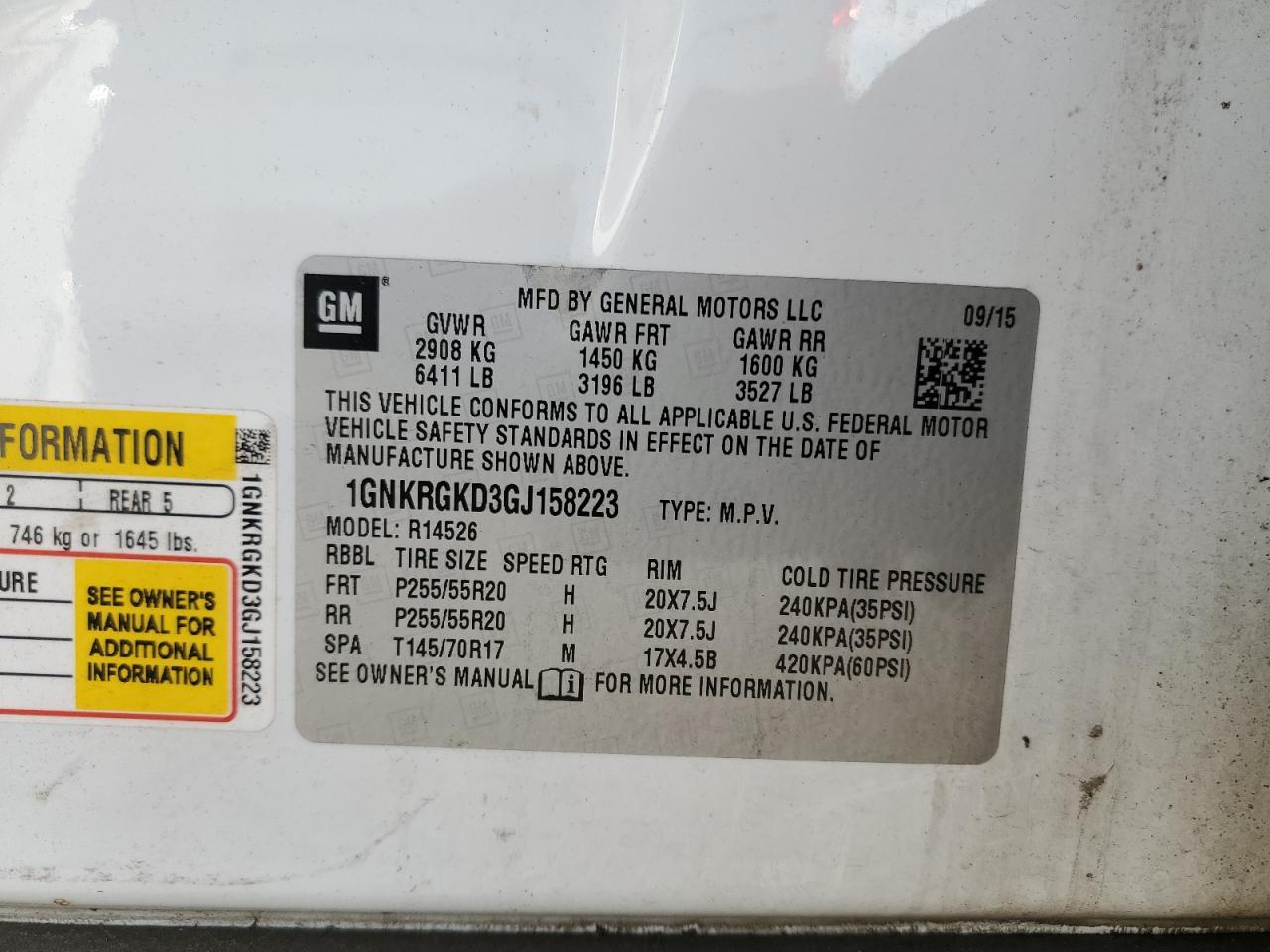 CHEVROLET TRAVERSE LT