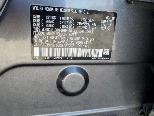 2019 HONDA HR-V LX - 3CZRU5H30KM727236