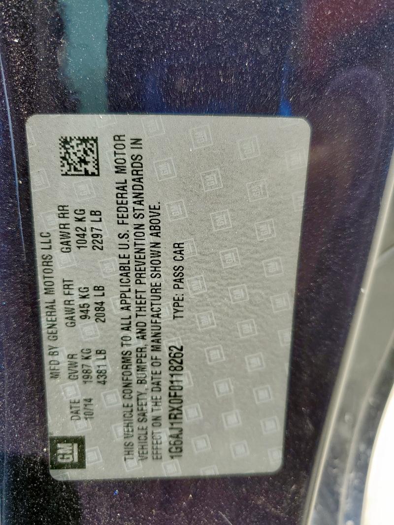 2015 CADILLAC ATS PERFOR 1G6AJ1RX0F0118262