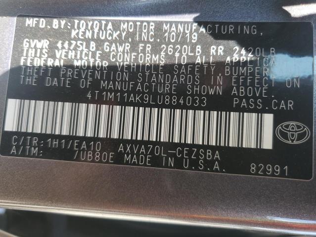 2020 TOYOTA CAMRY SE 4T1M11AK9LU884033