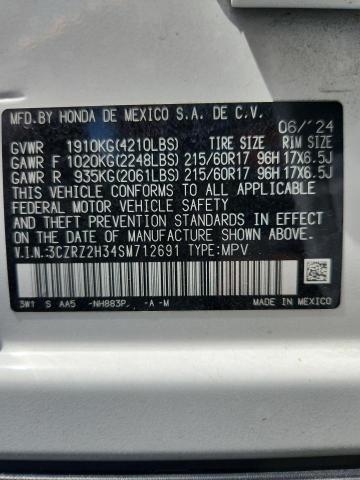 2025 HONDA HR-V LX 3CZRZ2H34SM712691
