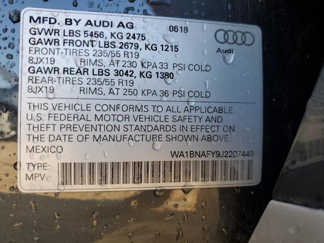 2018 AUDI Q5 PREMIUM WA1BNAFY9J2207449