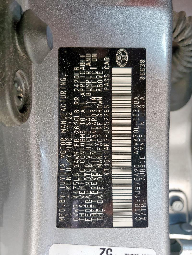 2023 TOYOTA CAMRY SE N 4T1G11AK2PU752265