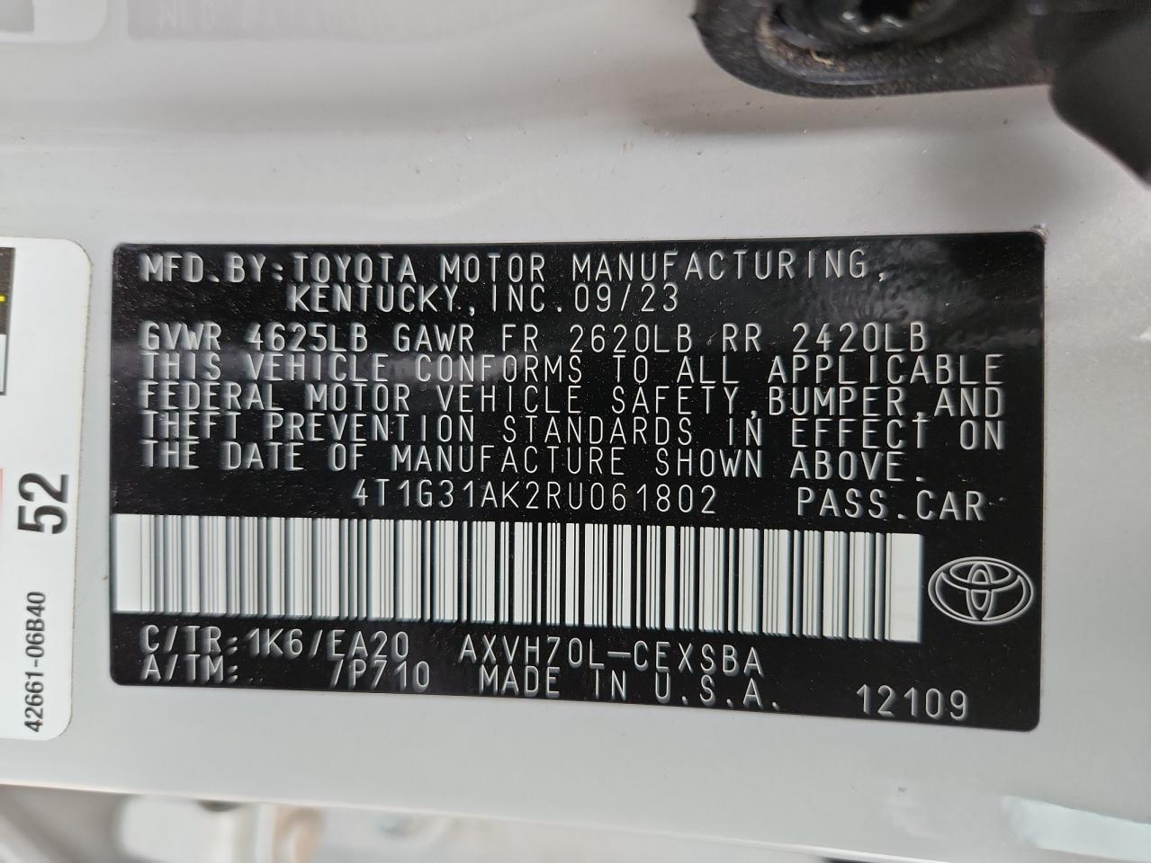 TOYOTA CAMRY SE NIGHT SHADE