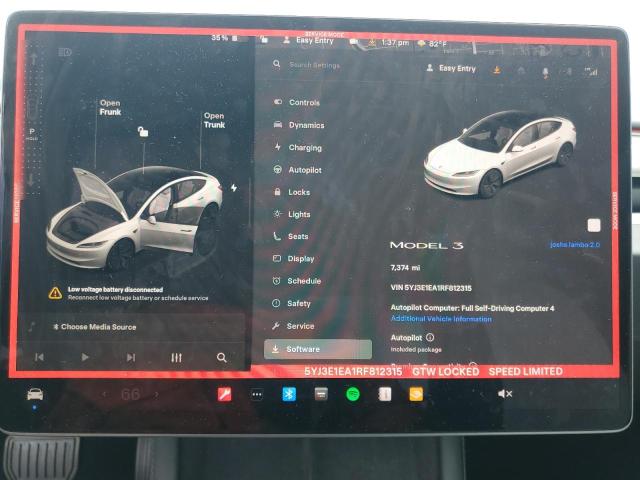 2024 TESLA MODEL 3 5YJ3E1EA1RF812315