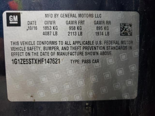 2017 CHEVROLET MALIBU LT - 1G1ZE5STXHF147621