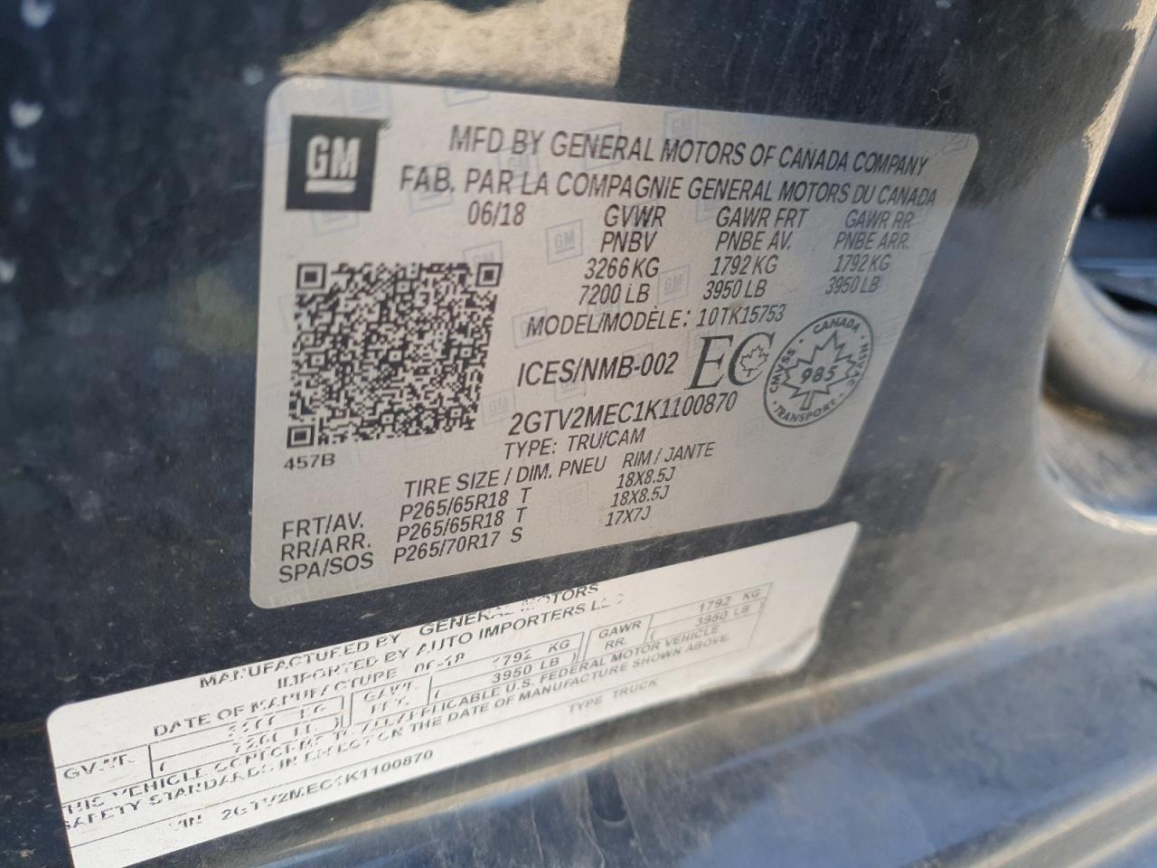 GMC SIERRA 1500 K1500 SLE