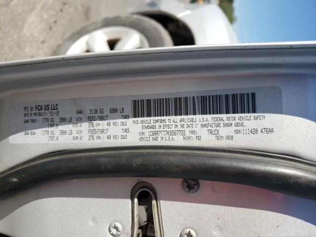 2019 RAM 1500 CLASSIC SLT 1C6RR7TT7KS567722