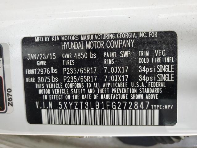 2015 HYUNDAI SANTA FE S 5XYZT3LB1FG272847