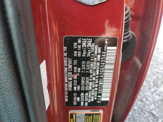 2016 HYUNDAI SANTA FE SPORT 5XYZWDLA2GG343544