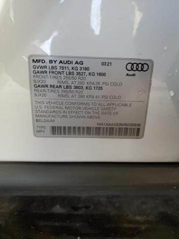 2021 AUDI E-TRON PRE WA1AAAGE0MB030936