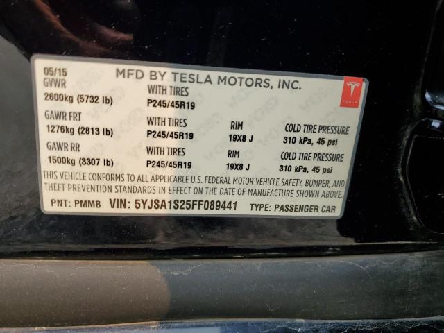 2015 TESLA MODEL S 70D 5YJSA1S25FF089441