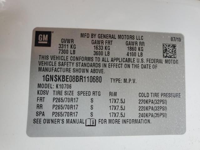 2011 CHEVROLET TAHOE K150 #3285708662