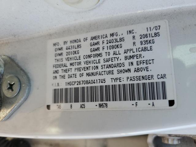 2008 HONDA ACCORD EX #3290143261