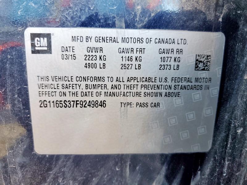 2015 CHEVROLET IMPALA LTZ 2G1165S37F9249846