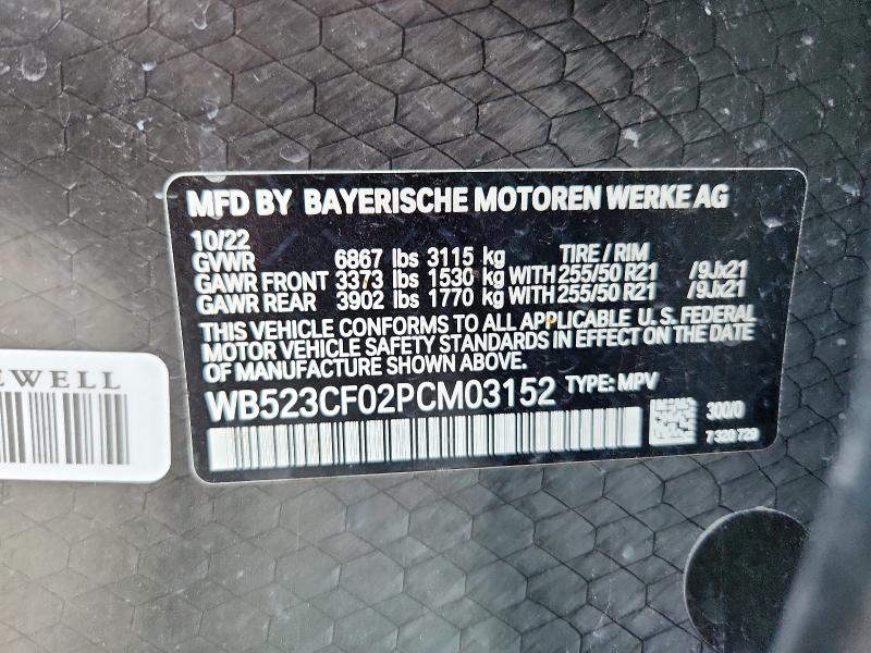 2023 BMW IX XDRIVE5 WB523CF02PCM03152