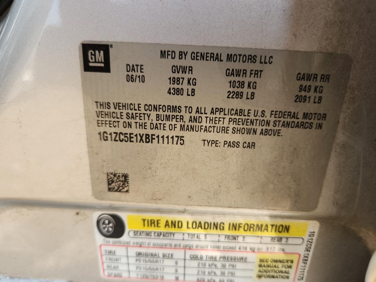 CHEVROLET MALIBU 1LT