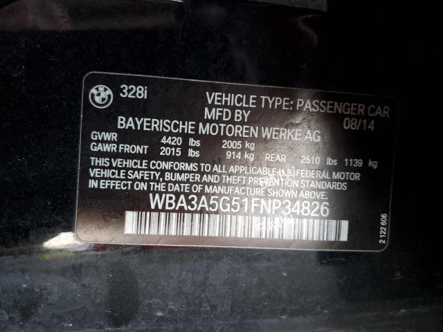 2015 BMW 328 I WBA3A5G51FNP34826