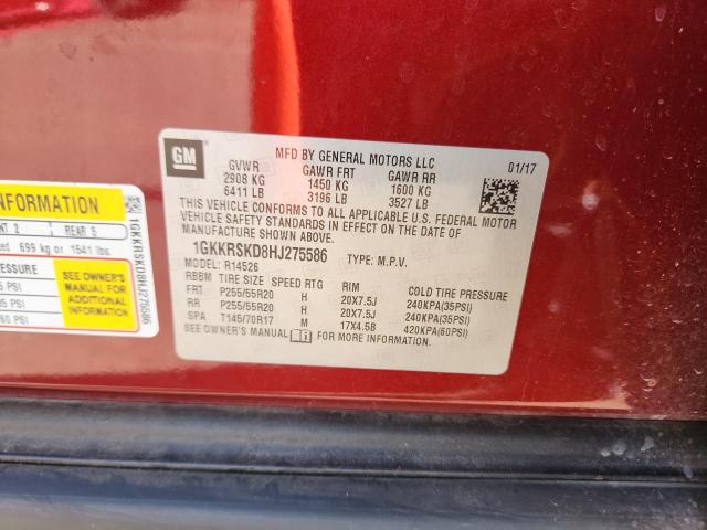 2017 GMC ACADIA LIM - 1GKKRSKD8HJ275586