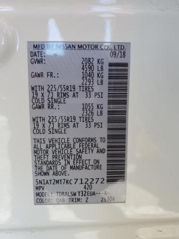 2019 NISSAN ROGUE S 5N1AT2MT7KC712272