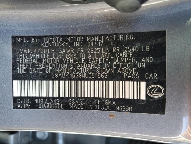 2017 LEXUS ES 350 58ABK1GG8HU051962