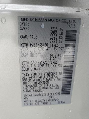 2015 INFINITI QX60 5N1AL0MN6FC530199