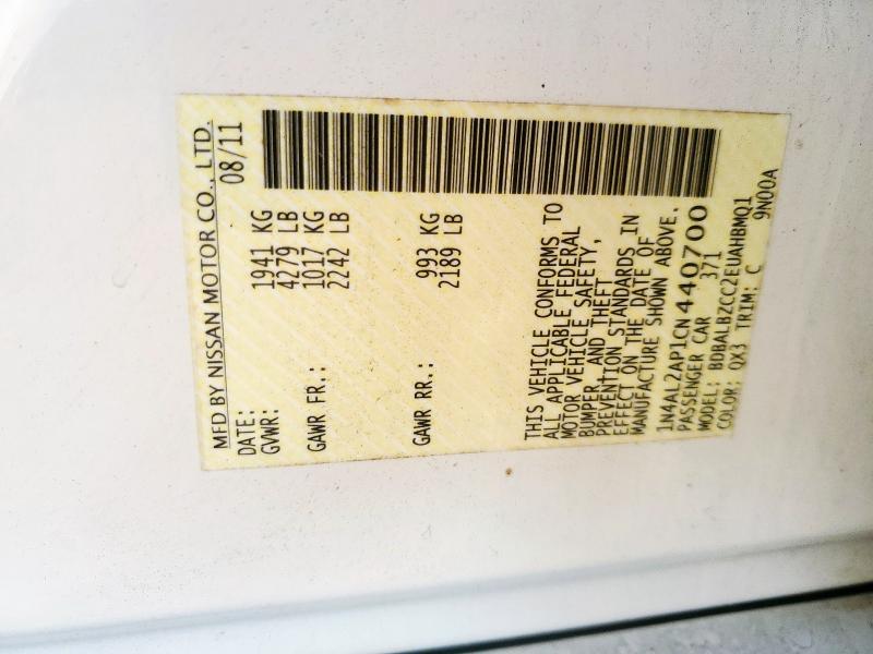 2012 NISSAN ALTIMA BAS - 1N4AL2AP1CN440700