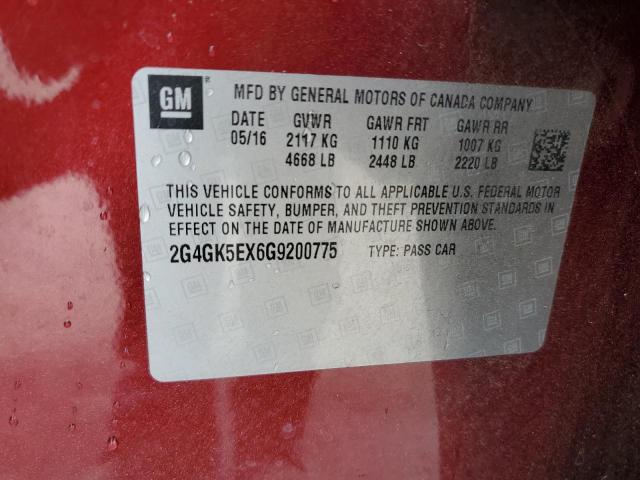 2016 BUICK REGAL 2G4GK5EX6G9200775