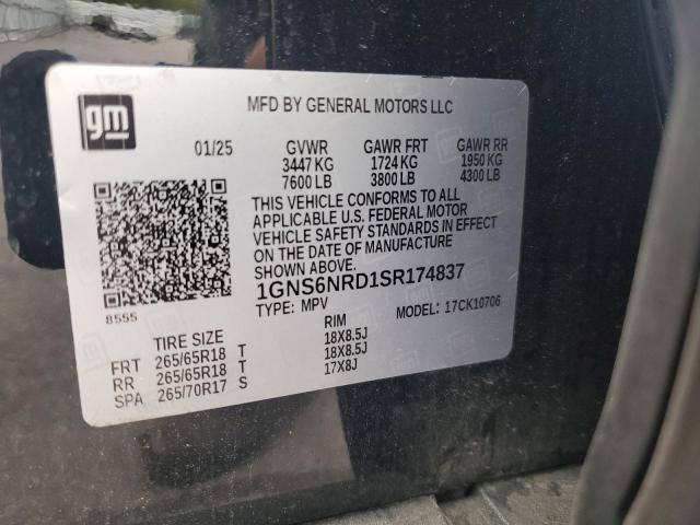2025 CHEVROLET TAHOE K150 1GNS6NRD1SR174837
