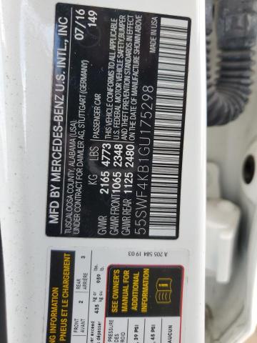 2016 MERCEDES-BENZ C 300 4MAT 55SWF4KB1GU175298