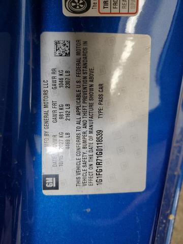 2016 CHEVROLET CAMARO SS 1G1FG1R71G0118539