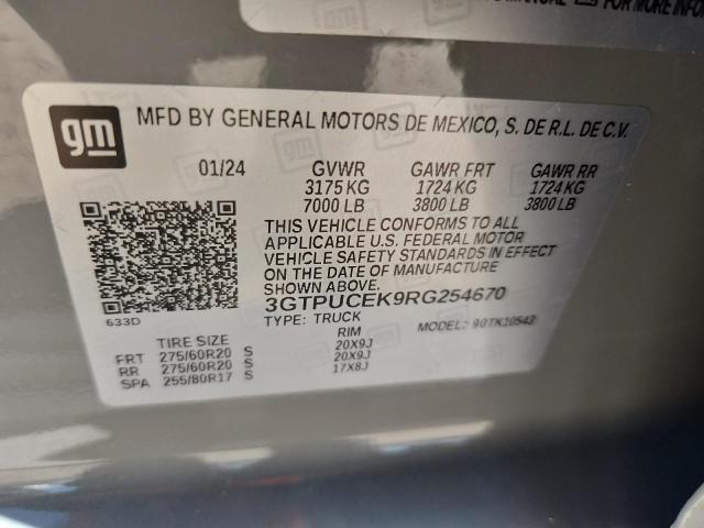 2024 GMC SIERRA K1500 ELEVATION 3GTPUCEK9RG254670