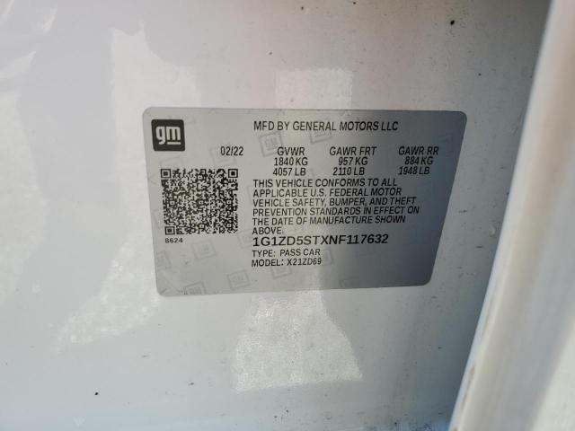 2022 CHEVROLET MALIBU LT 1G1ZD5STXNF117632