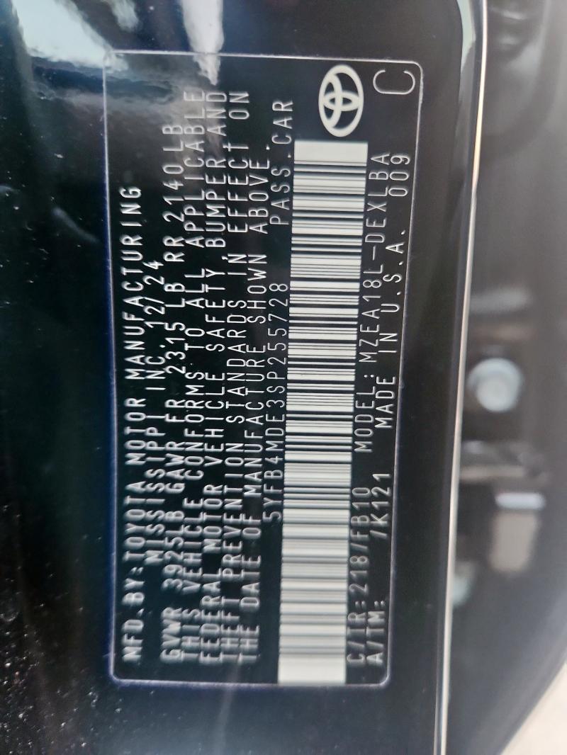 2025 TOYOTA COROLLA LE - 5YFB4MDE3SP255728