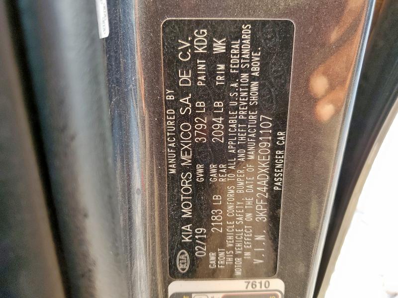 2019 KIA FORTE FE - 3KPF24ADXKE091107