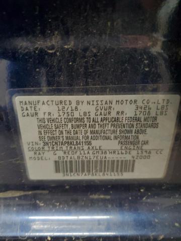 2019 NISSAN VERSA S 3N1CN7AP8KL841155