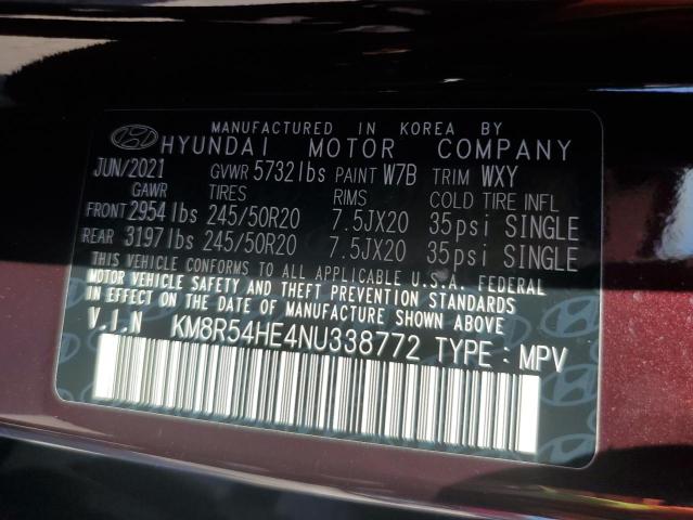 2022 HYUNDAI PALISADE L KM8R54HE4NU338772